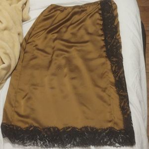 Silk and lace skirt